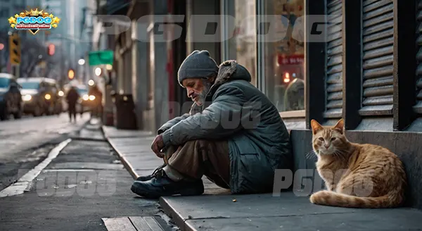 แมว กับคนไร้บ้าน
